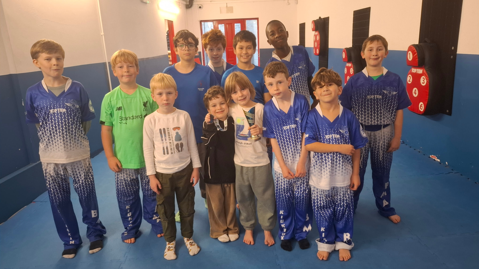 BMA Southside kids team on the blue mats in Harold's Cross