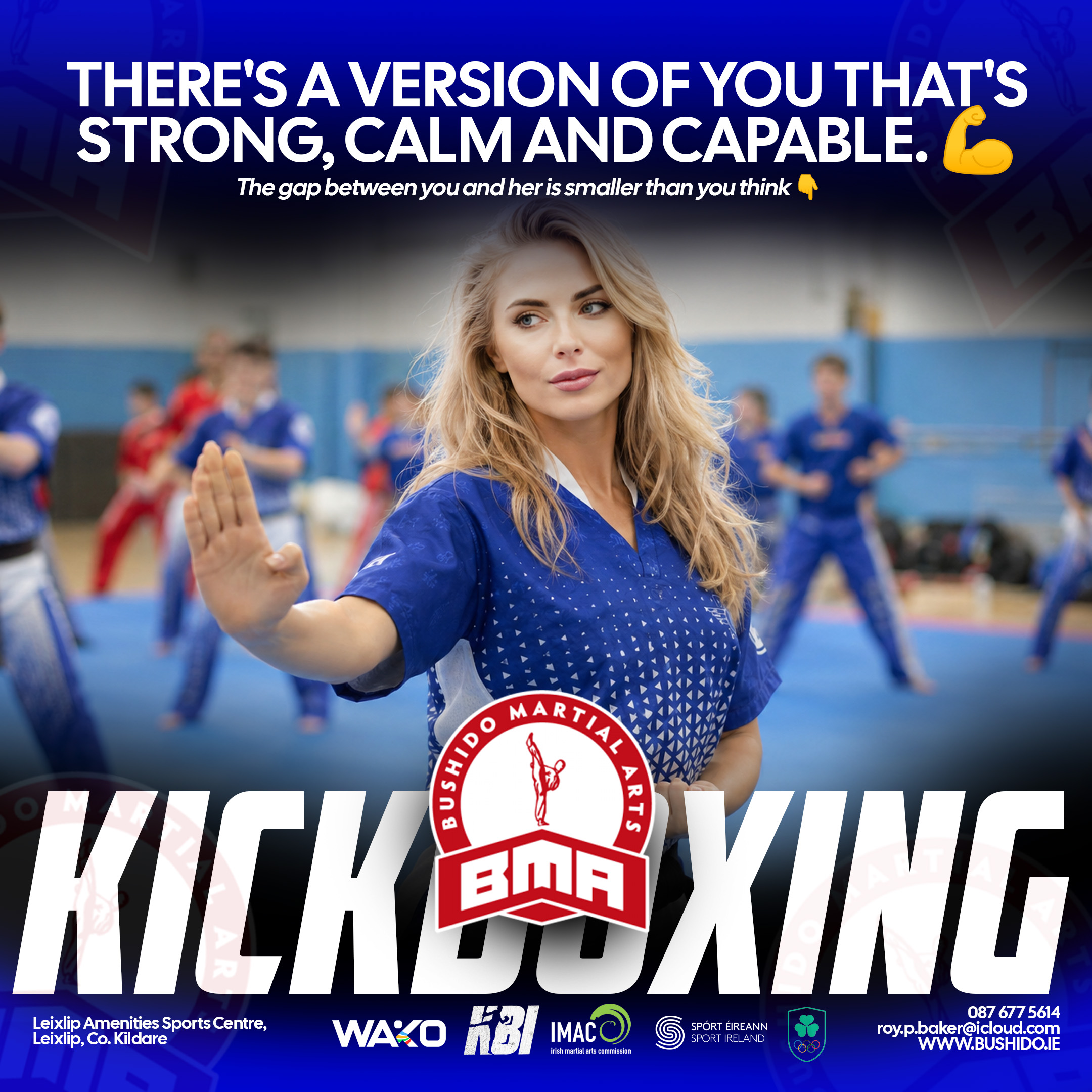 Bushido women's kickboxing artwork: there's a version of you that's strong, calm and capable